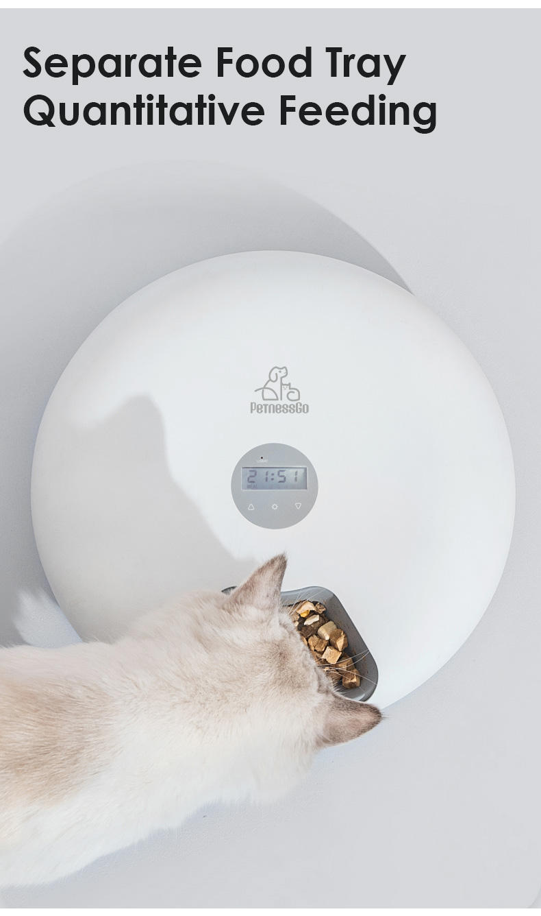180ml x 6 Meals Touch Control Smart Auto Cat Dog Food Dispenser (3)