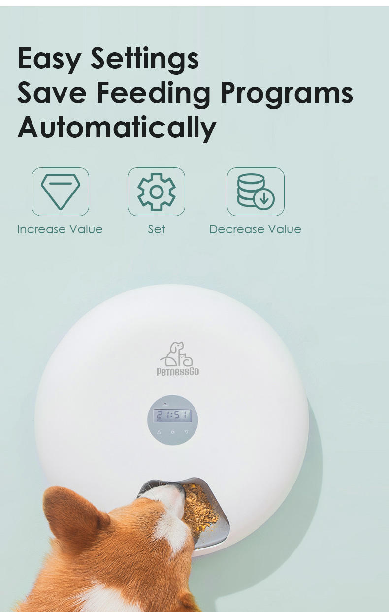 180ml x 6 Meals Touch Control Smart Auto Cat Dog Food Dispenser (5)