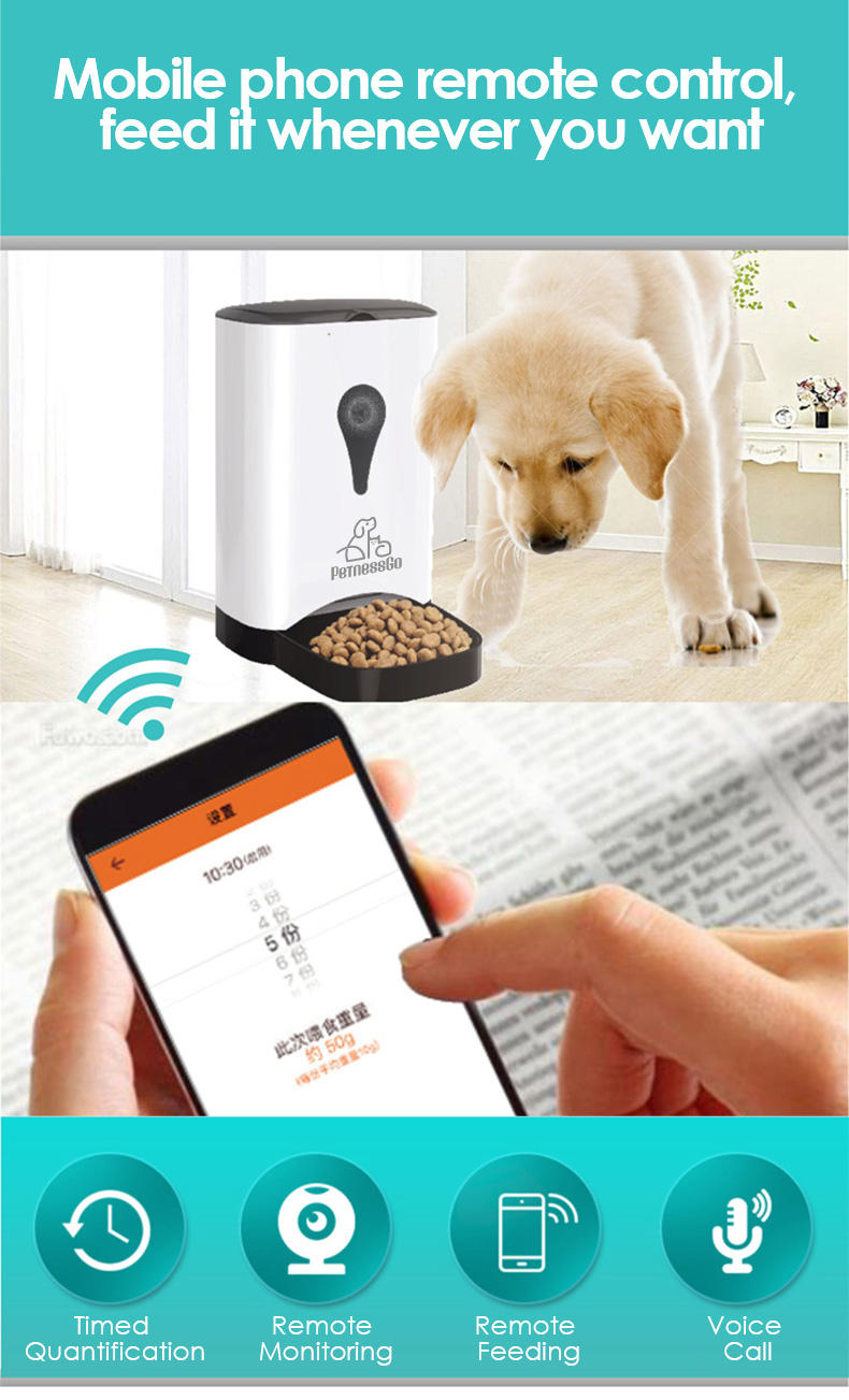 Automatic Remote Wifi Pet Feeder With HD Camera (6)