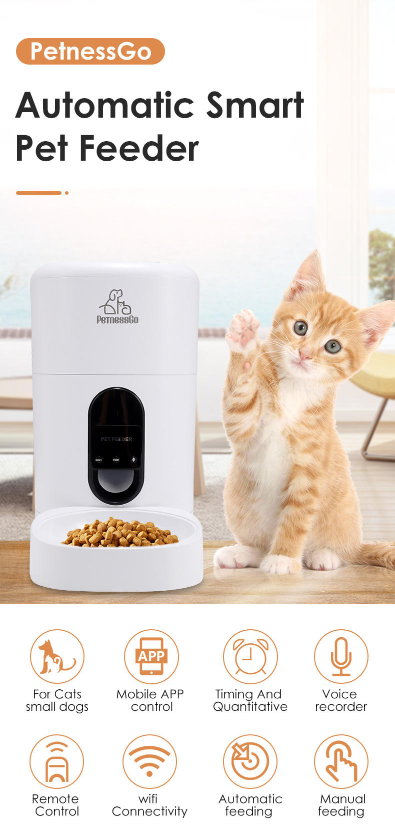 PetnessGo Smart Wifi Remote Control Pet Feeder (1)
